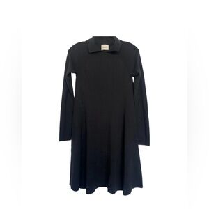 KHAITE Black Knit Collar Top